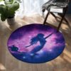 Mermaid Mystic Round Carpet Floor Rug Living Room Bedroom Decor Round Area Rug Carpet