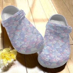 Mermaid Personalize Clog Custom Crocs Fashionstyle Comfortable For Women Men Kid Print 3D Whitesole Pattern 1
