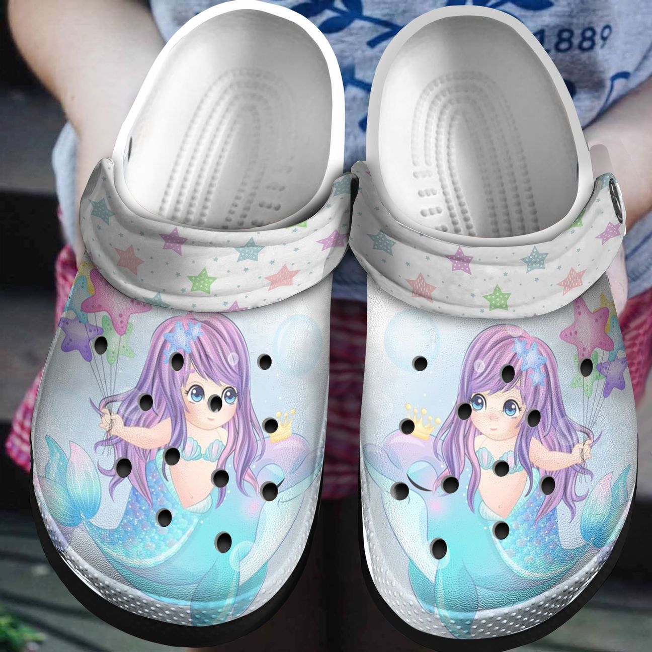 Mermaid Personalized Clog Custom Crocs Comfortablefashion Style Comfortable For Women Men Kid Print 3D Little Mermaid Mermaid Personalized Clog Custom Crocs Comfortablefashion Style Comfortable For Women Men Kid Print 3D Little Mermaid