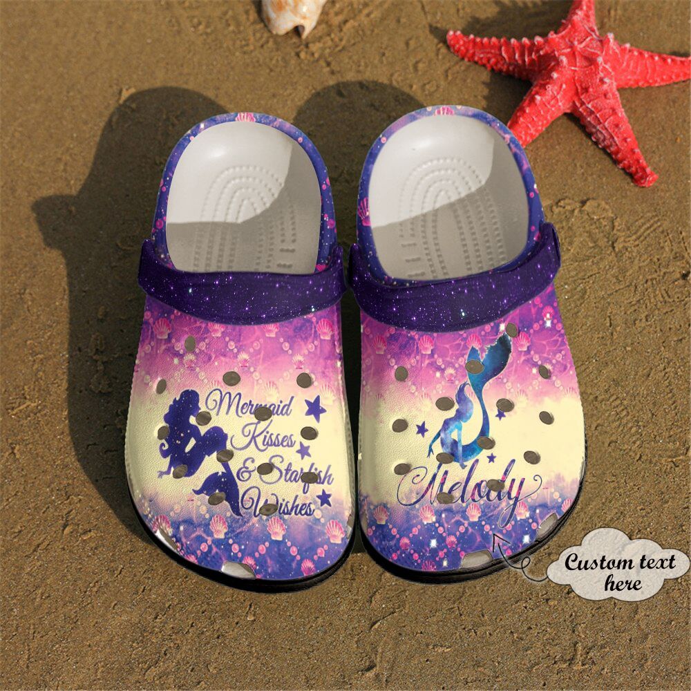 Mermaid Personalized Clog Custom Crocs Comfortablefashion Style Comfortable For Women Men Kid Print 3D Mermaid Kisses Mermaid Personalized Clog Custom Crocs Comfortablefashion Style Comfortable For Women Men Kid Print 3D Mermaid Kisses