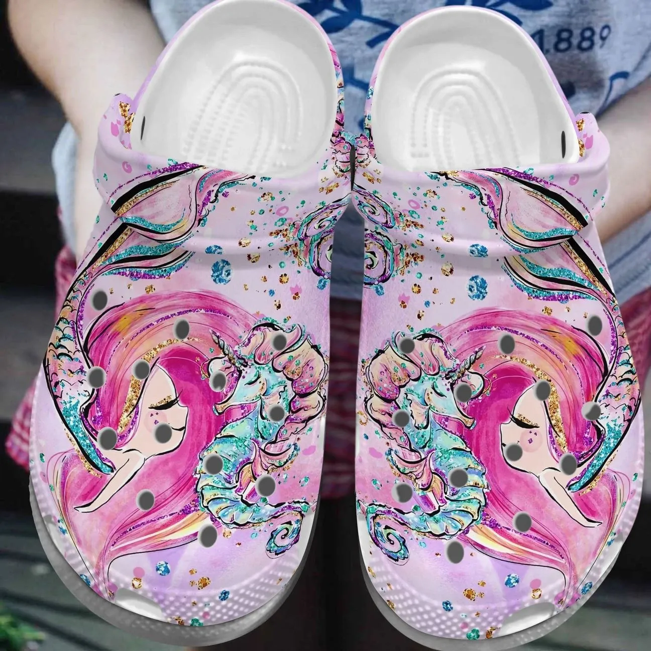 Mermaid Personalized Clog Custom Crocs Comfortablefashion Style Comfortable For Women Men Kid Print 3D Pink Mermaid Mermaid Personalized Clog Custom Crocs Comfortablefashion Style Comfortable For Women Men Kid Print 3D Pink Mermaid