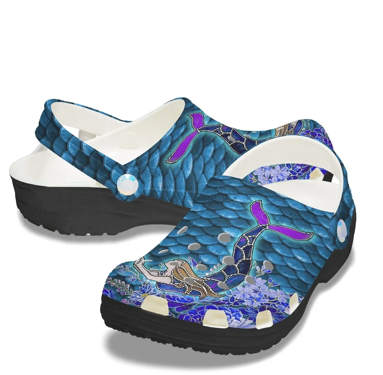 Mermaid Personalized Clog Custom Crocs Comfortablefashion Style Comfortable For Women Men Kid Print 3D Purple Mermaid Mermaid Personalized Clog Custom Crocs Comfortablefashion Style Comfortable For Women Men Kid Print 3D Purple Mermaid