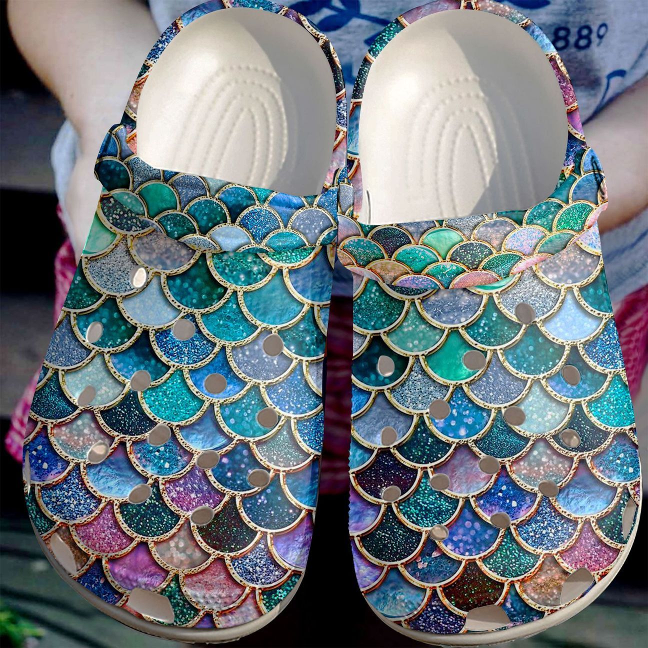 Mermaid Personalized Clog Custom Crocs Comfortablefashion Style Comfortable For Women Men Kid Print 3D Shiny Mermaid Personalized Clog Custom Crocs Comfortablefashion Style Comfortable For Women Men Kid Print 3D Shiny