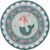 Mermaid Queen Round Carpet Floor Rug Living Room Bedroom Decor Round Area Rug Carpet