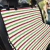 Merry Chrismas Striped Pattern Print Car Back Seat Cover Dog Car Seat Covers - f1a57cbd5450