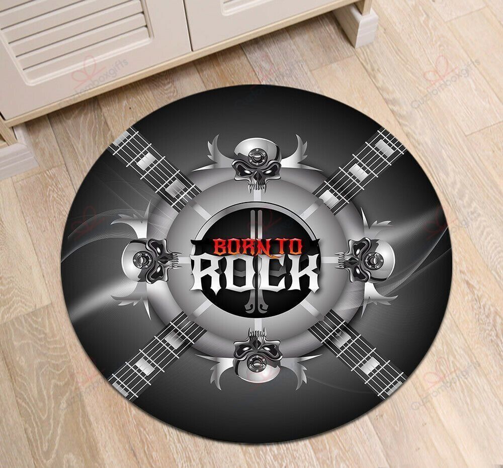 Metal Skull Guitar Round Carpet Floor Rug Living Room Bedroom Decor Round Area Rug Carpet Metal Skull Guitar Round Carpet Floor Rug Living Room Bedroom Decor Round Area Rug Carpet
