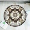 Meticulous Floral Pattern Round Carpet Floor Rug Living Room Bedroom Decor Round Area Rug Carpet
