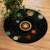 Milky Way Round Carpet Floor Rug Living Room Bedroom Decor Round Area Rug Carpet
