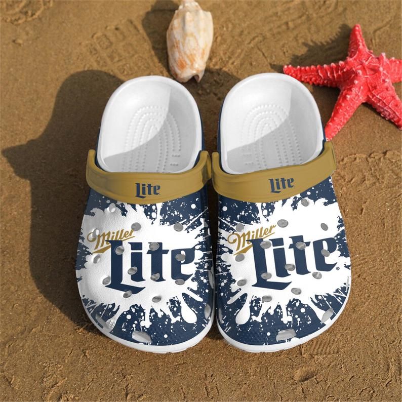 Miller Lite Crocband Clog Comfortable For Mens And Womens Classic Clog Water Shoes Beer Lovers Crocs V1 Miller Lite Crocband Clog Comfortable For Mens And Womens Classic Clog Water Shoes Beer Lovers Crocs V1