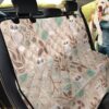 Misty Rose Background Owl And Leaves Cartoon Car Back Seat Cover Dog Car Seat Covers - 1229a0684dfc