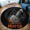 Mjolnir Round Carpet Floor Rug Living Room Bedroom Decor Round Area Rug Carpet