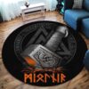 Mjolnir Round Carpet Floor Rug Living Room Bedroom Decor Round Area Rug Carpet