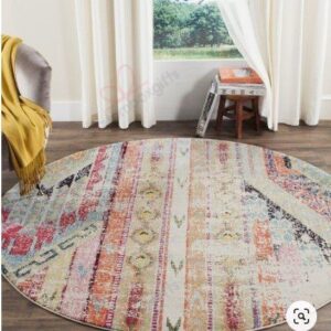 Monaco Collection Round Carpet Floor Rug Living Room Bedroom Decor Round Area Rug Carpet