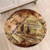 Money Round Carpet Floor Rug Living Room Bedroom Decor Round Area Rug Carpet