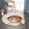 Monkey Round Carpet Floor Rug Living Room Bedroom Decor Round Area Rug Carpet