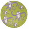 Monkeys Contemporary Round Carpet Floor Rug Living Room Bedroom Decor Round Area Rug Carpet