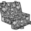 Monochrome Skull Flowers Pattern Print Pet Car Back Seat Cover - 8e0a33fe65a4