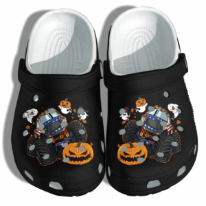 Monsters Truck Usa Flag Halloween Pumpkin Ghost Cute Crocs Clog Shoes Clog – Halloween Crocs Clog Crocband Clog Birthday Gift For Man Woman