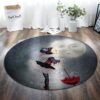 Moon And Little Girl Round Carpet Floor Rug Living Room Bedroom Decor Round Area Rug Carpet