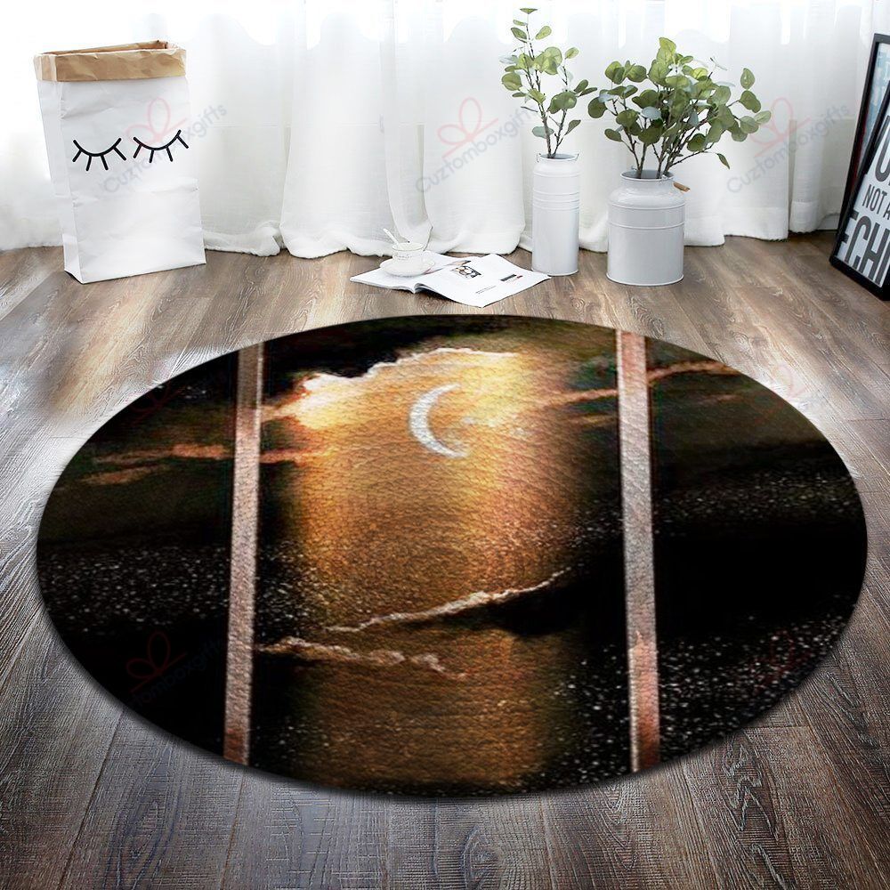 Moon In Sky Round Carpet Floor Rug Living Room Bedroom Decor Round Area Rug Carpet Moon In Sky Round Carpet Floor Rug Living Room Bedroom Decor Round Area Rug Carpet