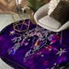 Moon Pattern Round Carpet Floor Rug Living Room Bedroom Decor Round Area Rug Carpet