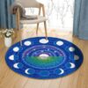 Moon Phase Mandala Round Carpet Floor Rug Living Room Bedroom Decor Round Area Rug Carpet