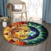 Moon Sun Round Carpet Floor Rug Living Room Bedroom Decor Round Area Rug Carpet