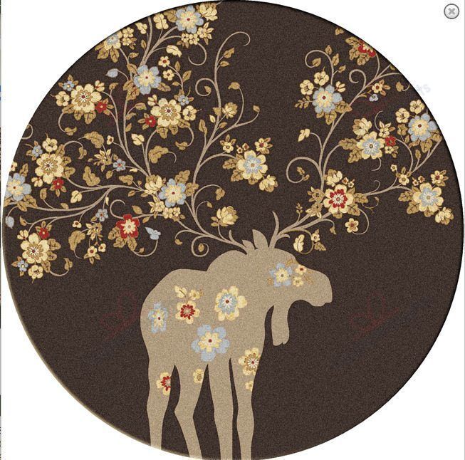 Moose Blossom Round Carpet Floor Rug Living Room Bedroom Decor Round Area Rug Carpet Moose Blossom Round Carpet Floor Rug Living Room Bedroom Decor Round Area Rug Carpet
