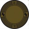 Moose Refuge Green Round Carpet Floor Rug Living Room Bedroom Decor Round Area Rug Carpet