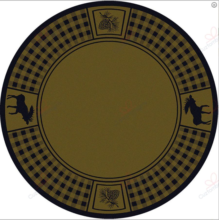 Moose Refuge Green Round Carpet Floor Rug Living Room Bedroom Decor Round Area Rug Carpet Moose Refuge Green Round Carpet Floor Rug Living Room Bedroom Decor Round Area Rug Carpet