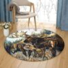 Moosenative American Round Carpet Floor Rug Living Room Bedroom Decor Round Area Rug Carpet