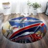 Morden Vehicles Round Carpet Floor Rug Living Room Bedroom Decor Round Area Rug Carpet