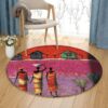 Morning Ritual African Round Carpet Floor Rug Living Room Bedroom Decor Round Area Rug Carpet