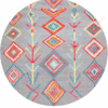Moroccan Diamond Round Carpet Floor Rug Living Room Bedroom Decor Round Area Rug Carpet