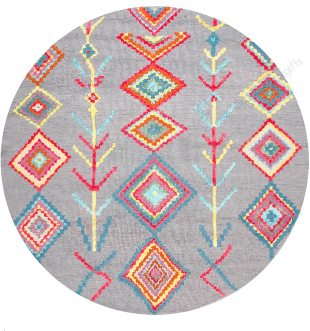 Moroccan Diamond Round Carpet Floor Rug Living Room Bedroom Decor Round Area Rug Carpet Moroccan Diamond Round Carpet Floor Rug Living Room Bedroom Decor Round Area Rug Carpet