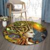 Mother Nature Round Carpet Floor Rug Living Room Bedroom Decor Round Area Rug Carpet