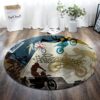 Motocross Round Carpet Floor Rug Living Room Bedroom Decor Round Area Rug Carpet