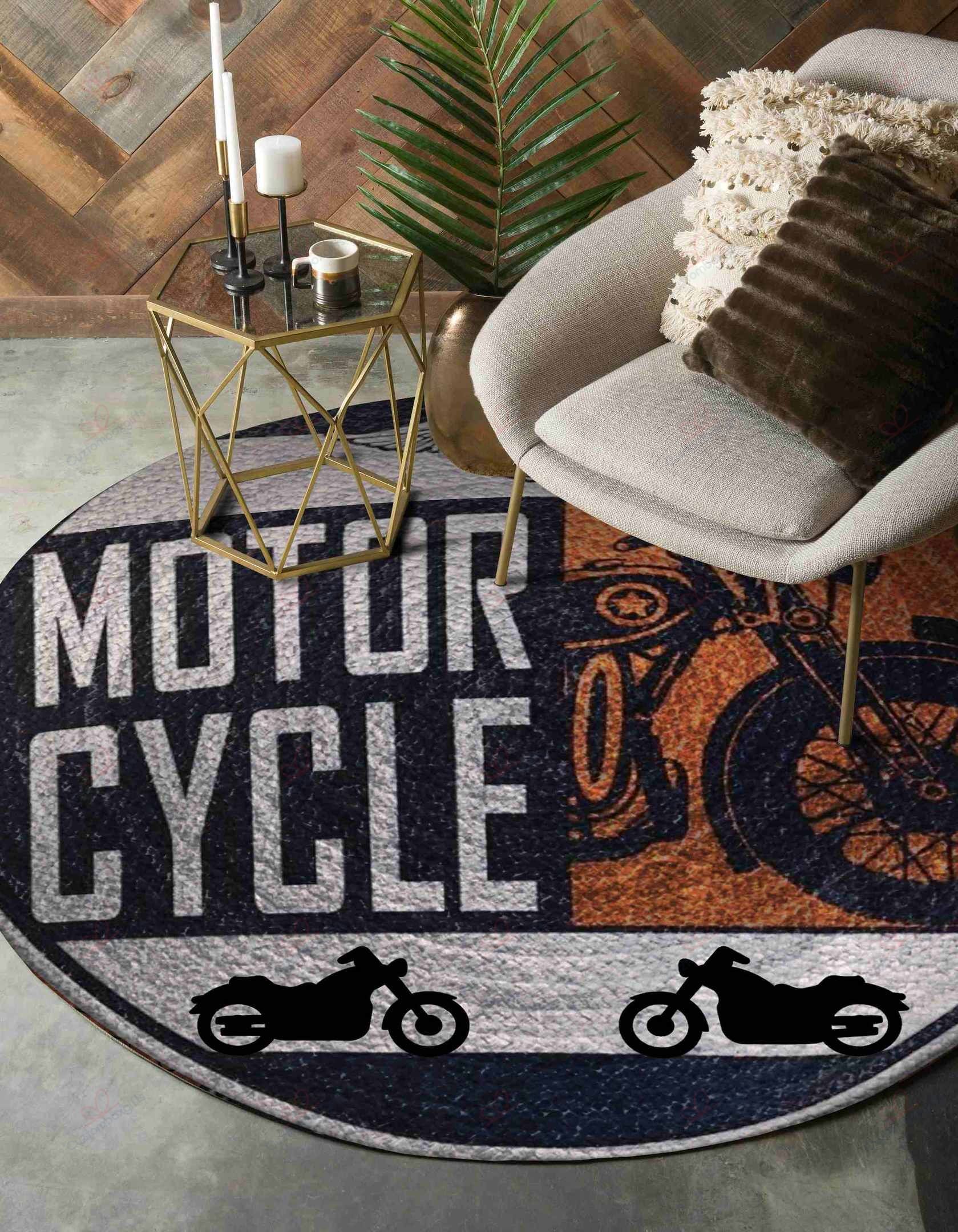 Motorcycle Motor Cycle Round Carpet Floor Rug Living Room Bedroom Decor Round Area Rug Carpet Motorcycle Motor Cycle Round Carpet Floor Rug Living Room Bedroom Decor Round Area Rug Carpet