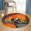 Motorcycle Racing Round Carpet Floor Rug Living Room Bedroom Decor Round Area Rug Carpet