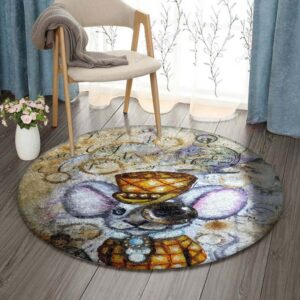 Mr Mouse Round Carpet Floor Rug Living Room Bedroom Decor Round Area Rug Carpet