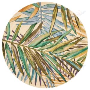 Multicolor Island Breeze Round Carpet Floor Rug Living Room Bedroom Decor Round Area Rug Carpet
