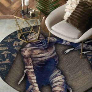 Mummy Round Carpet Floor Rug Living Room Bedroom Decor Round Area Rug Carpet