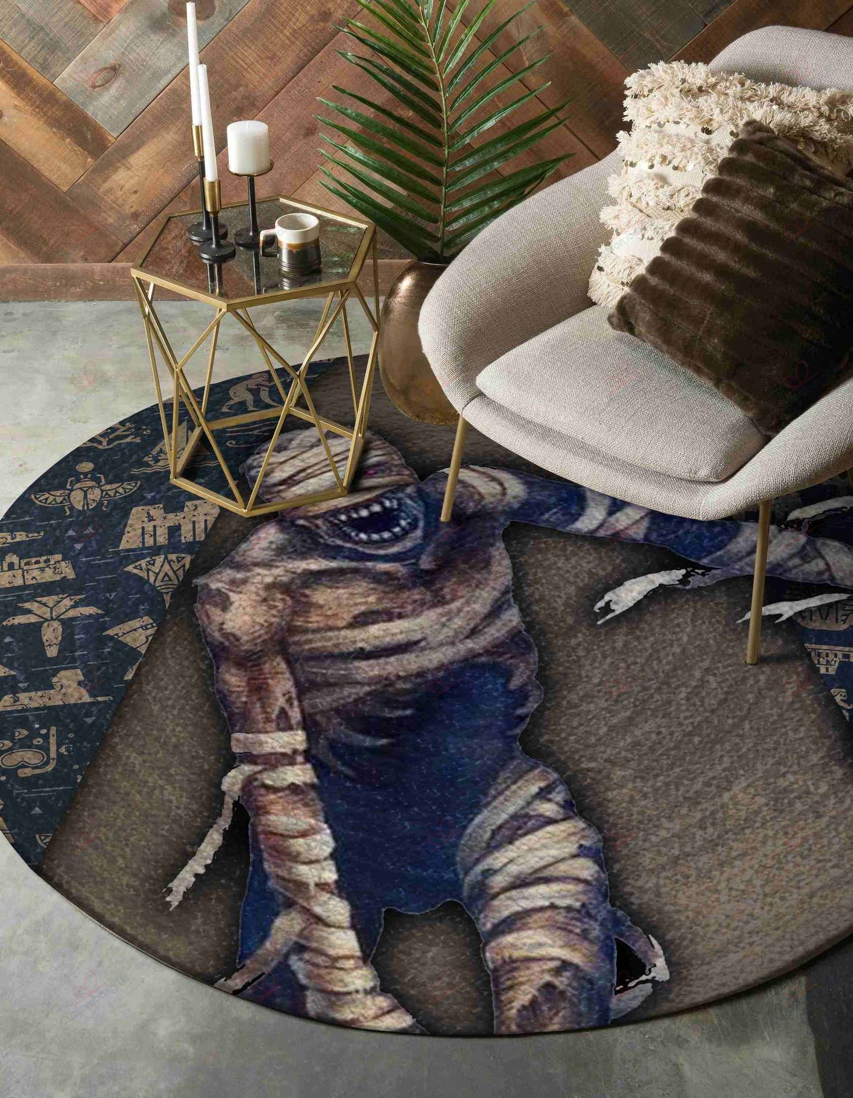 Mummy Round Carpet Floor Rug Living Room Bedroom Decor Round Area Rug Carpet Mummy Round Carpet Floor Rug Living Room Bedroom Decor Round Area Rug Carpet