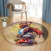 Mushroom Dragon Round Carpet Floor Rug Living Room Bedroom Decor Round Area Rug Carpet