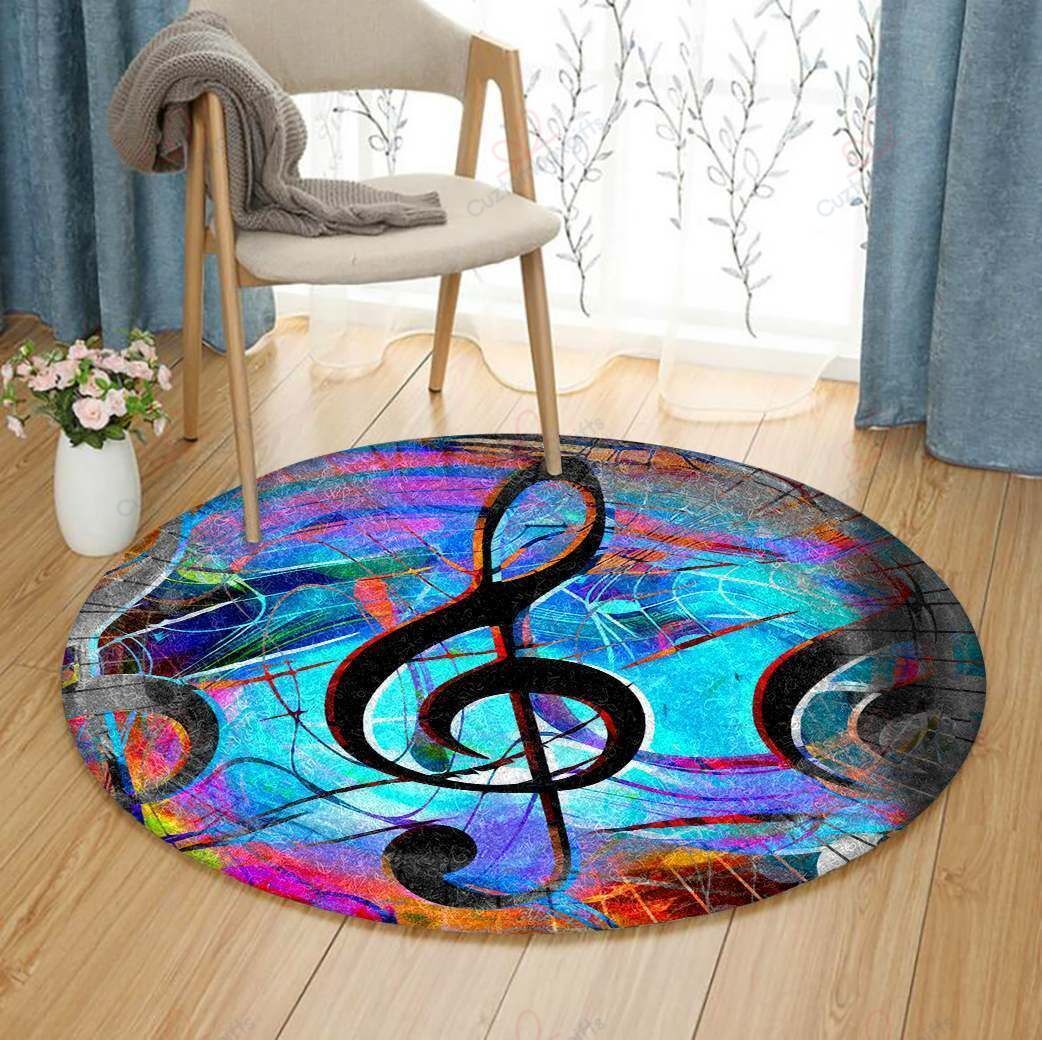 Music Art Round Carpet Floor Rug Living Room Bedroom Decor Round Area Rug Carpet Music Art Round Carpet Floor Rug Living Room Bedroom Decor Round Area Rug Carpet