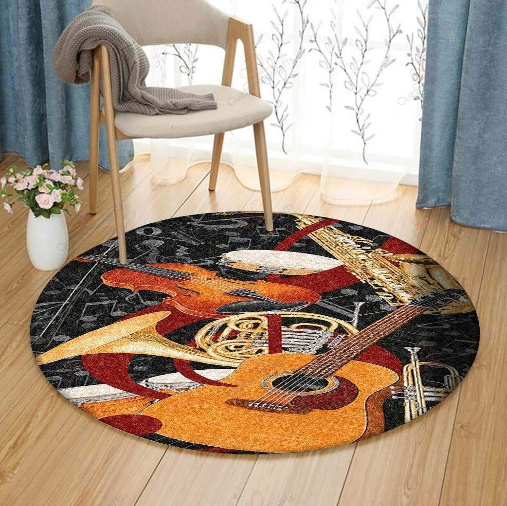 Music Round Carpet Floor Rug Living Room Bedroom Decor Round Area Rug Carpet Music Round Carpet Floor Rug Living Room Bedroom Decor Round Area Rug Carpet