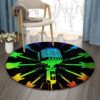 Music Paintings Round Carpet Floor Rug Living Room Bedroom Decor Round Area Rug Carpet