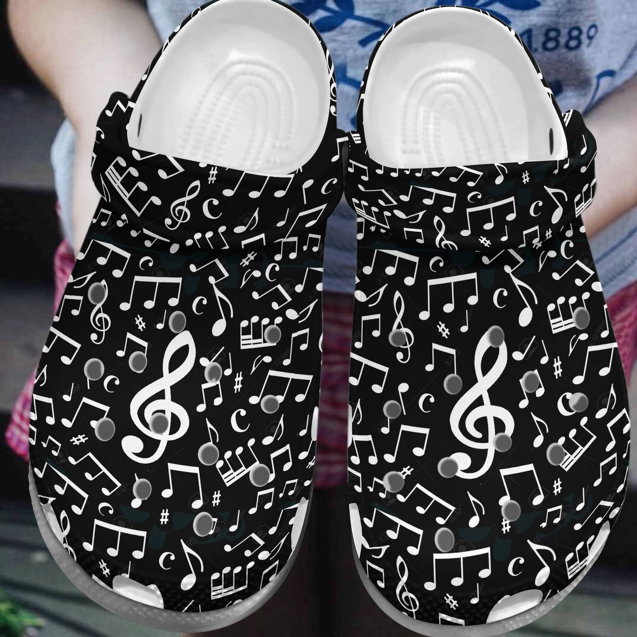 Music Personalized Clog Custom Crocs Comfortablefashion Style Comfortable For Women Men Kid Print 3D Musical Notes Music Personalized Clog Custom Crocs Comfortablefashion Style Comfortable For Women Men Kid Print 3D Musical Notes