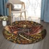 Music Skeleton Round Carpet Floor Rug Living Room Bedroom Decor Round Area Rug Carpet