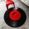 Music Vinyl Record Round Carpet Floor Rug Living Room Bedroom Decor Round Area Rug Carpet